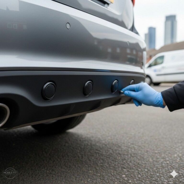 Parking Sensors fitted in Liverpool onsite by Mobile Auto Electrics Liverpool's installation team.