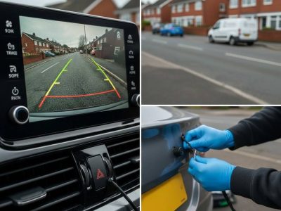 Reverse parking camera installation in Liverpool carried out by expert auto electricians on site.